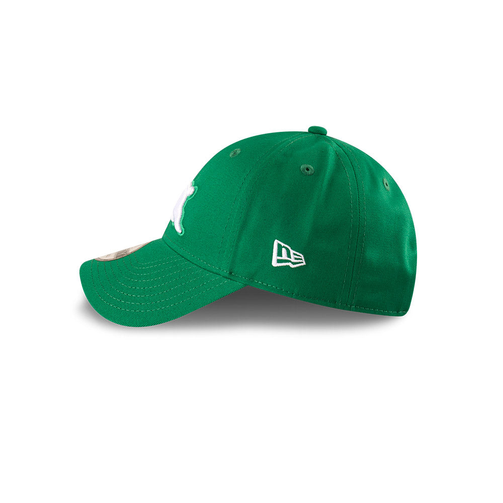 South Sydney Rabbitohs Youth Hat - NRL 2025 Badged Green OTC 9Forty Kids Strapback Cap - New Era